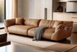 Modern Leather Couch Sofa