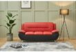 Contemporary Red Leather Sofa Set