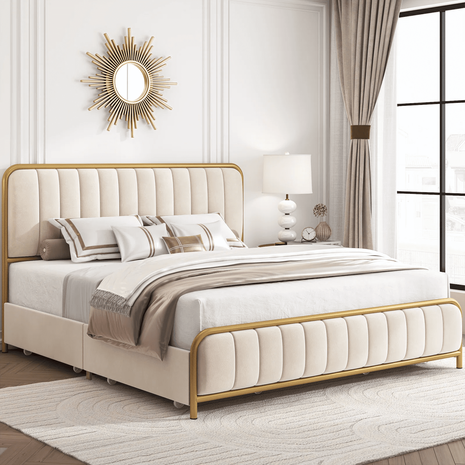 The Luxurious Appeal of a Tufted Upholstered Headboard for a King-Sized Bed