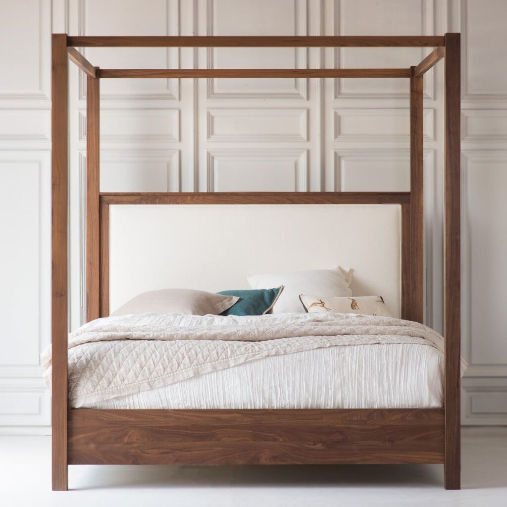 King Size Wooden Canopy Bed Frame