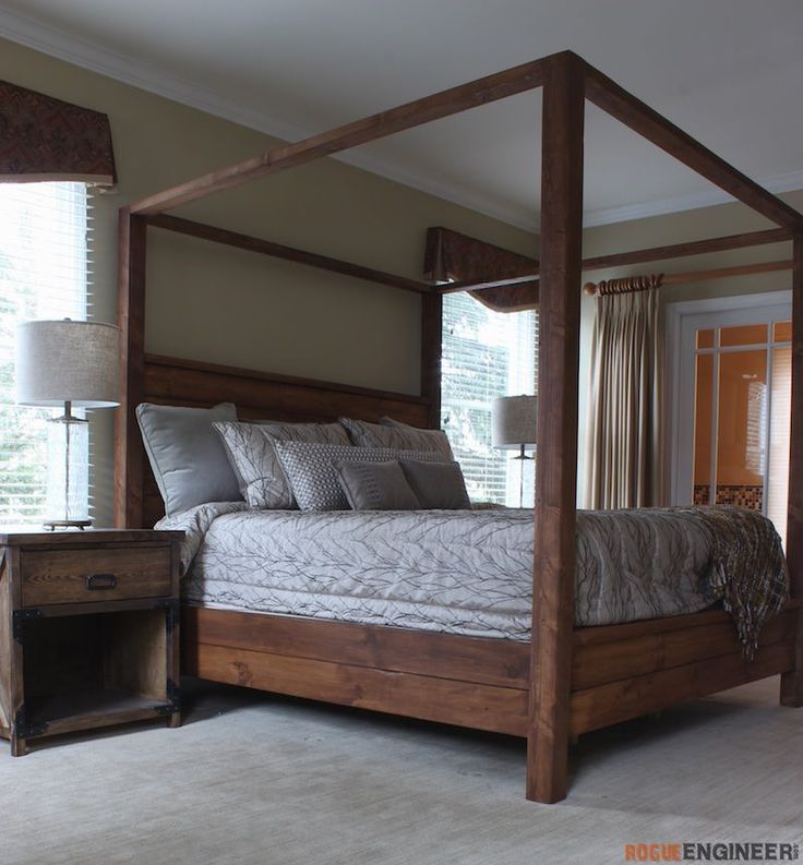 The Majestic King Size Wooden Canopy Bed Frame: A Timeless Masterpiece