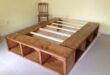 King Size Platform Bed Frame With Storage