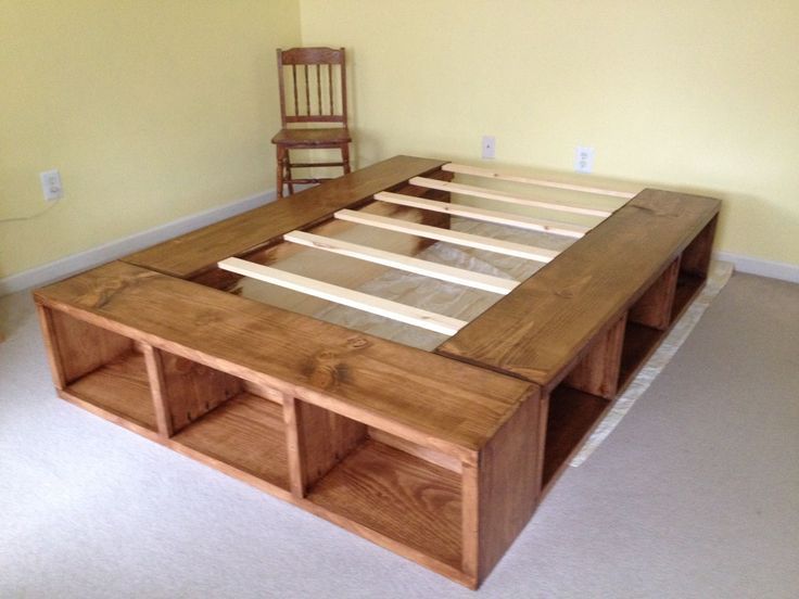 King Size Platform Bed Frame With Storage