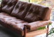 Modern Leather Couch Sofa