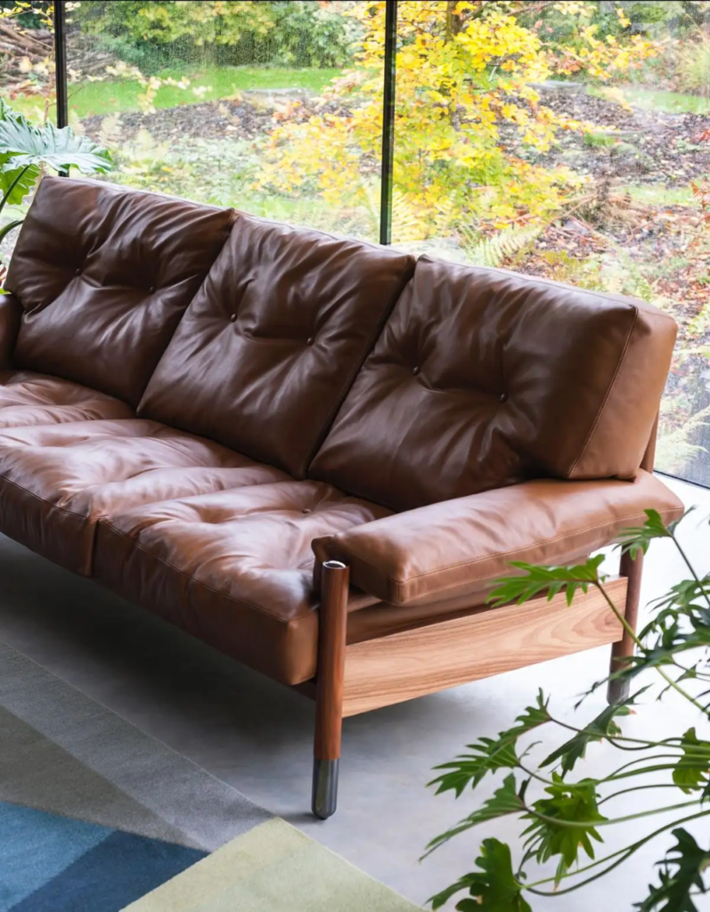 Modern Leather Couch Sofa