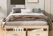 Queen Platform Bed With Storage Drawers