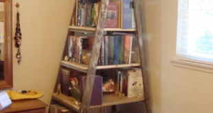 Wood Leaning Ladder Bookcase