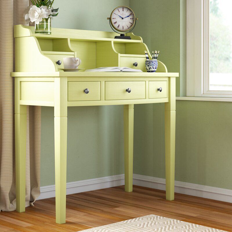 Writing Desk With Hutch And Drawers