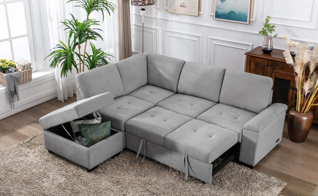 Grey Sectional Sleeper Sofa