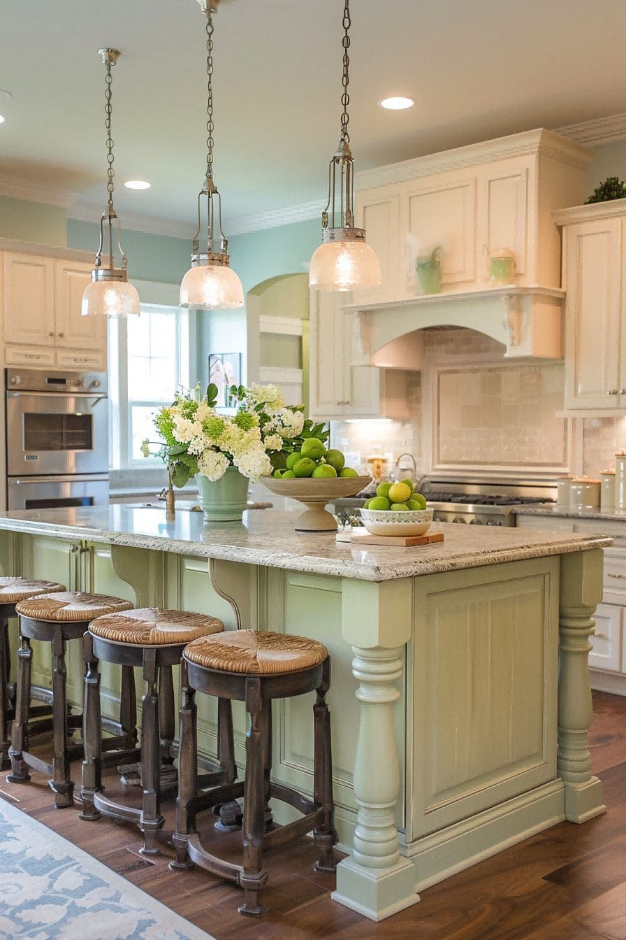 The Versatility of a Spacious Kitchen Island with Seating and Storage