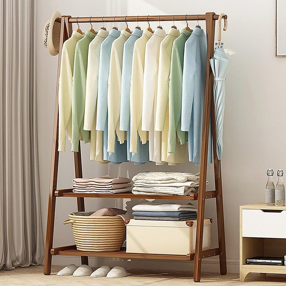 The Versatility of a Wooden Clothes Rack with Shelves