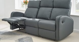 3 Seater Recliner Leather Sofa