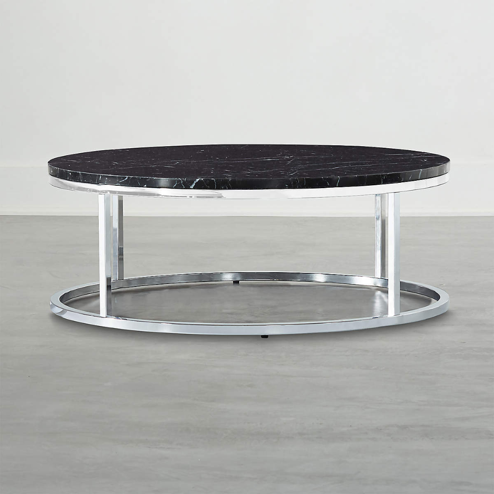 Upgrade Your Living Room with the Stylish Smart Round Marble Top Coffee Table