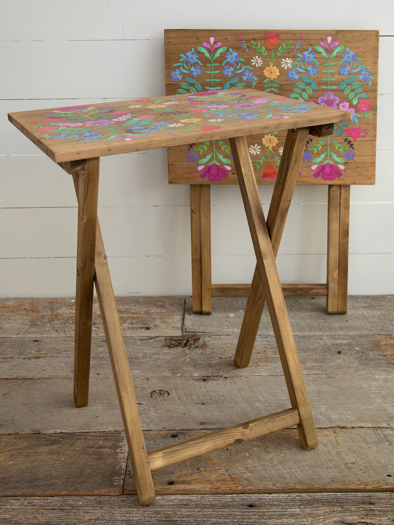 Wooden Folding Tray Table