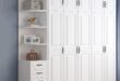 White Wooden Wardrobe With Drawers