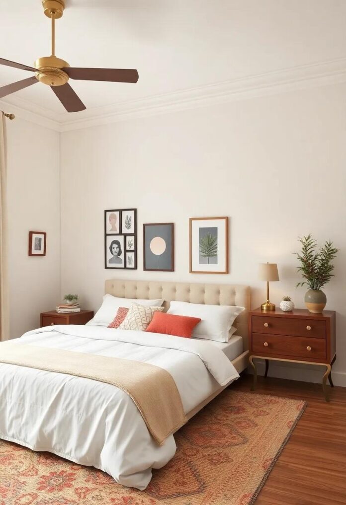 Embracing Charm: Designing an Eclectic Bedroom with Retro Influence