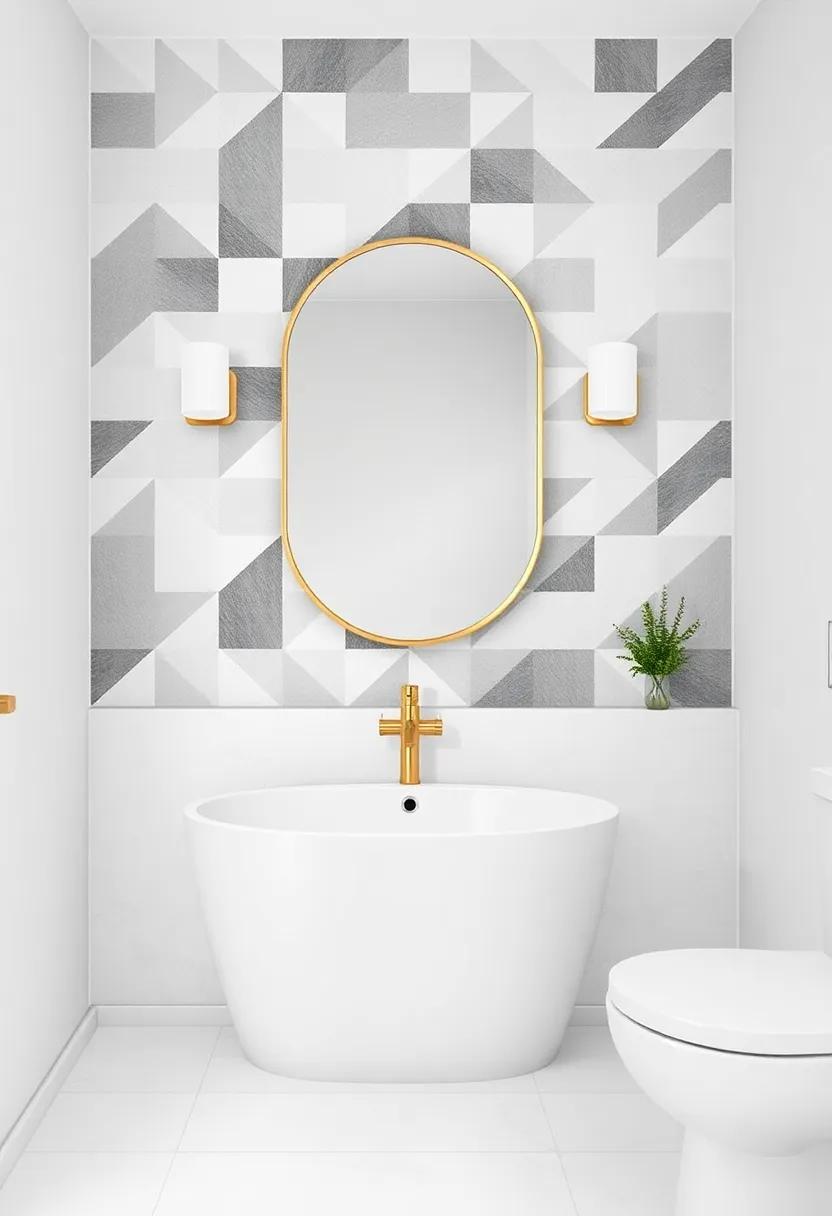 Going Bold with Geometric Patterns for a contemporary Bathroom Look