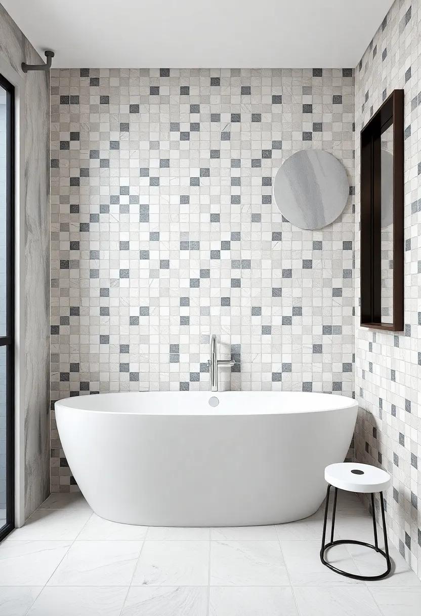 Transforming Walls with Artful Tile Mosaics for a Unique Bathroom Aesthetic