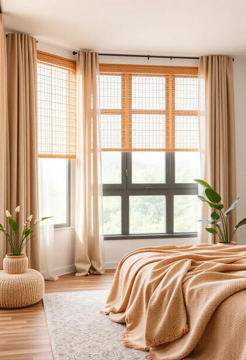 Earthy ⁣Tones: Creating a Serene ambiance with Natural Bamboo Shades