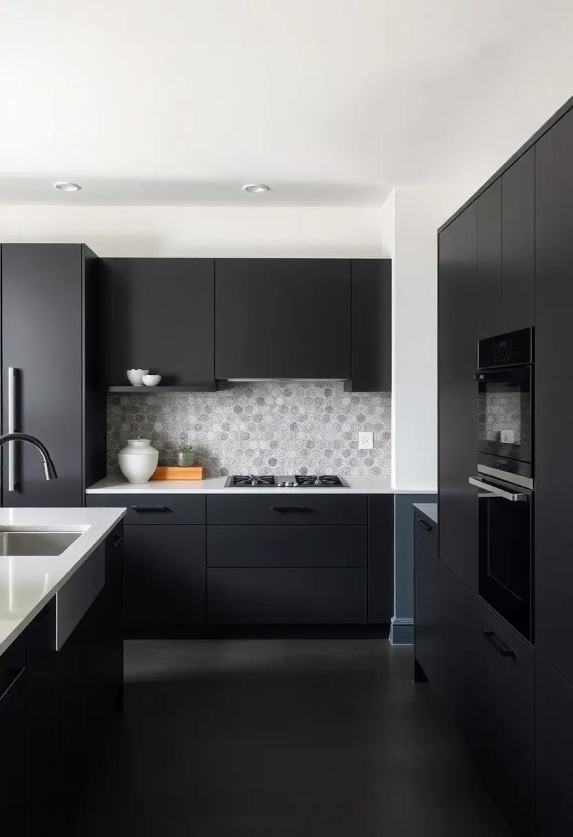 Experiment with ​Texture: Introduce textured black finishes like matte or suede ⁣to add depth and interest to‌ your kitchen