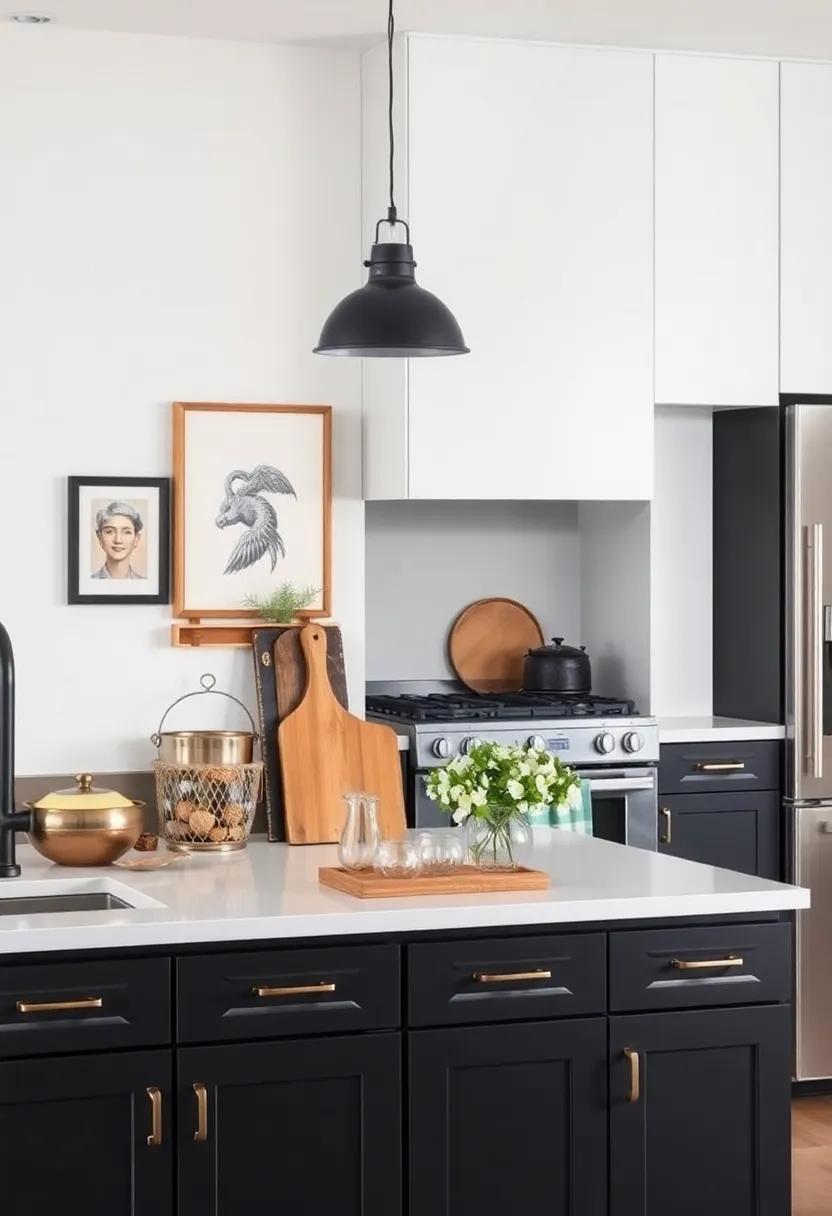 Incorporate Vintage‍ Elements: Mix vintage frames and decor pieces ‍to soften the darker tones of black cabinets