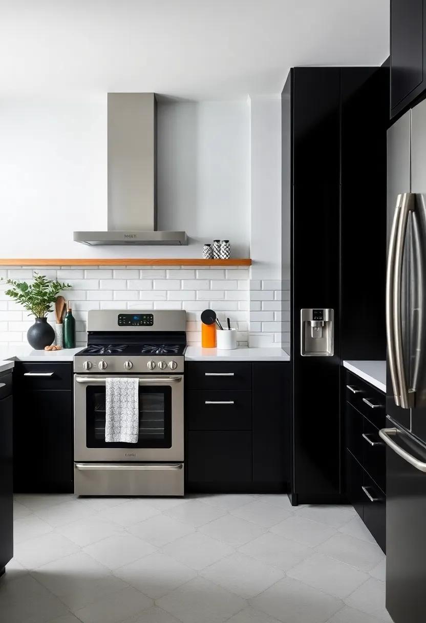 Opt for Bold Appliances:‍ Select ‍black or stainless-steel appliances that create a sleek and modern look alongside⁤ your cabinets