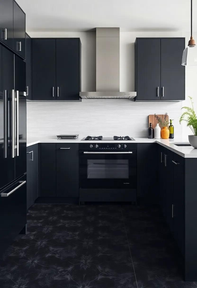 utilize a Bold Floor: choose a striking floor pattern or color that creates⁤ a stunning base⁣ for your black kitchens