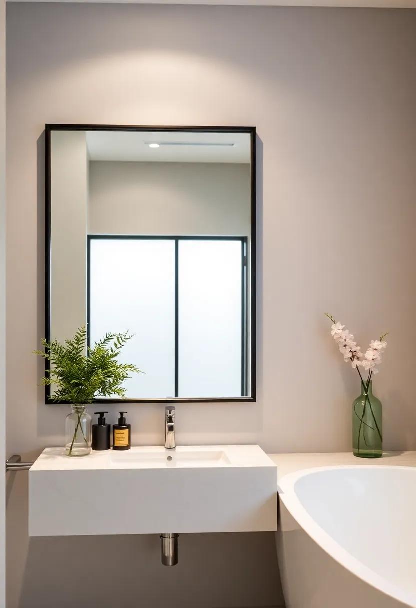 Artistic Encounters: Boldly Framed ⁢Mirrors as ​Statement pieces in Your Bathroom