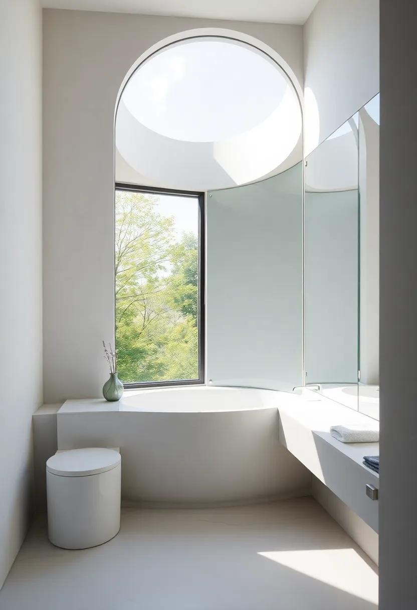 Mirror⁣ with ‍a view: Bathroom Windows That Open Up to Nature