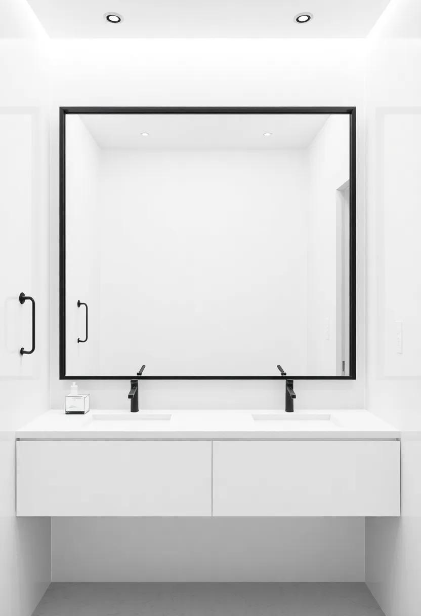 Monochrome Statements: Black and White⁢ Mirrors to Elevate ​Minimalist Designs