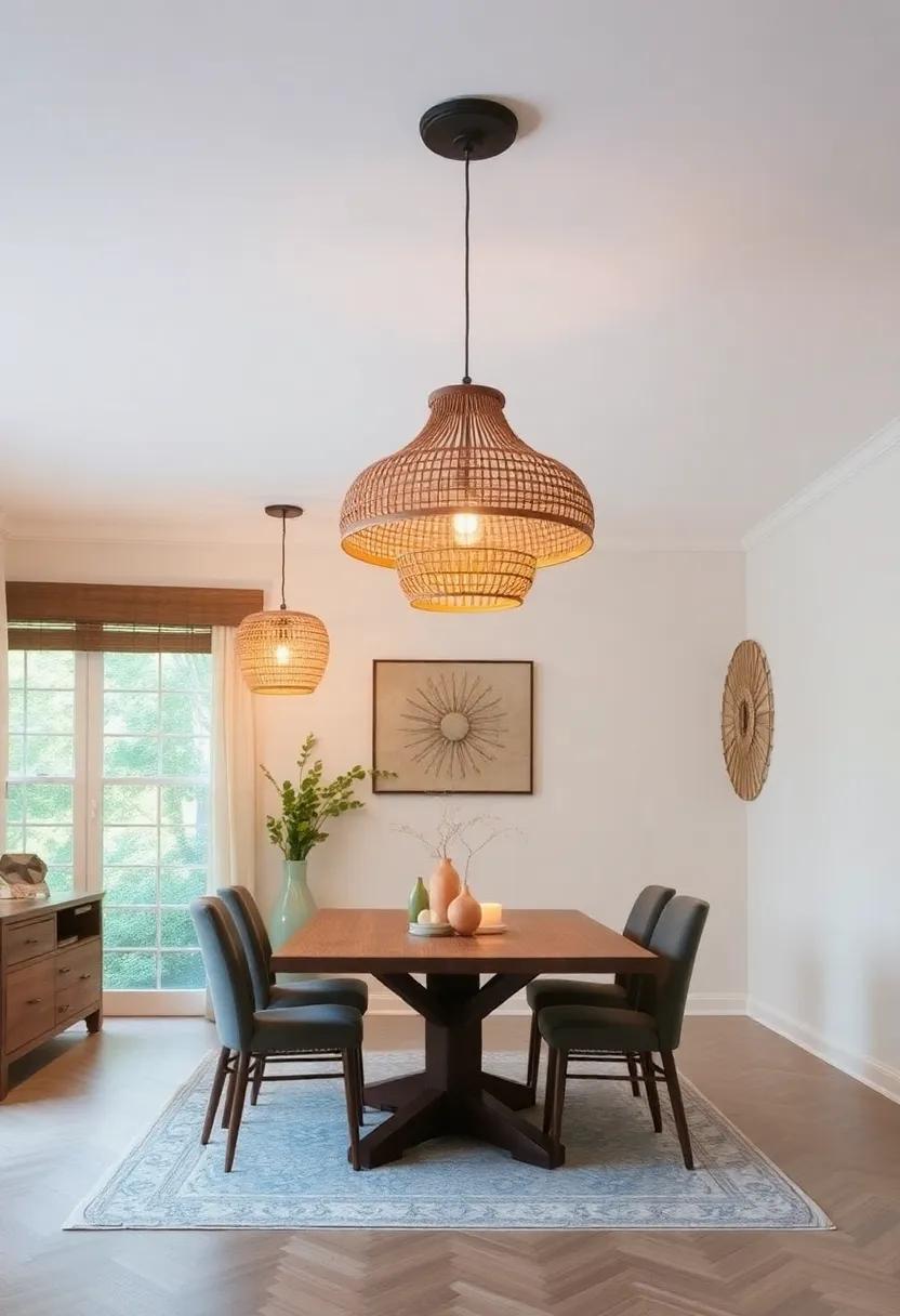 Rustic Charm: Embracing Nature-Inspired Lighting with wooden and Woven Fixtures
