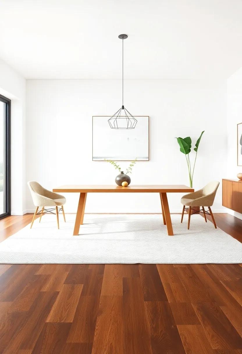 Mixing Materials: Creating a Unique Dining Room ‌with Contrasting Textures