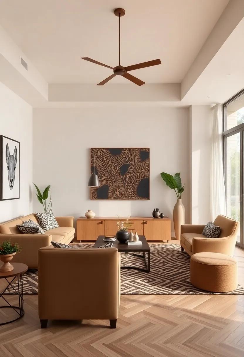 Creating Drama with Contrasting Textures in Animal Print ‌Decor