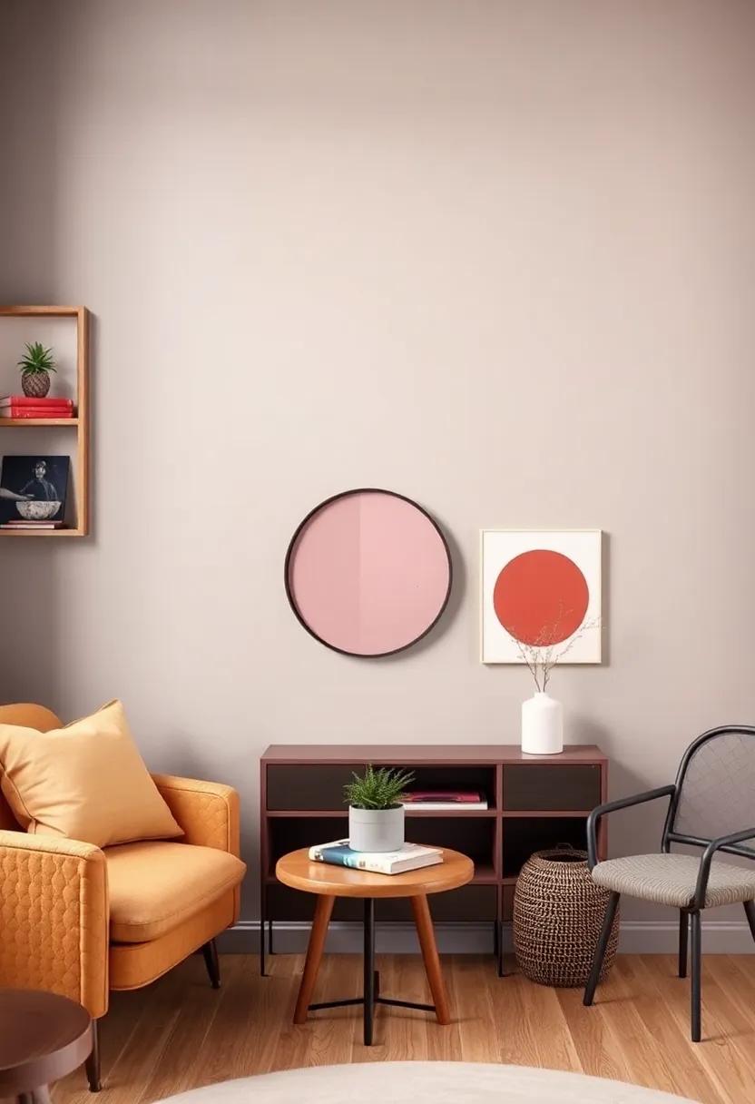 Thoughtful Color Combinations: Use a color wheel to find unexpected yet harmonious color pairings that enhance your room’s mood and energy
