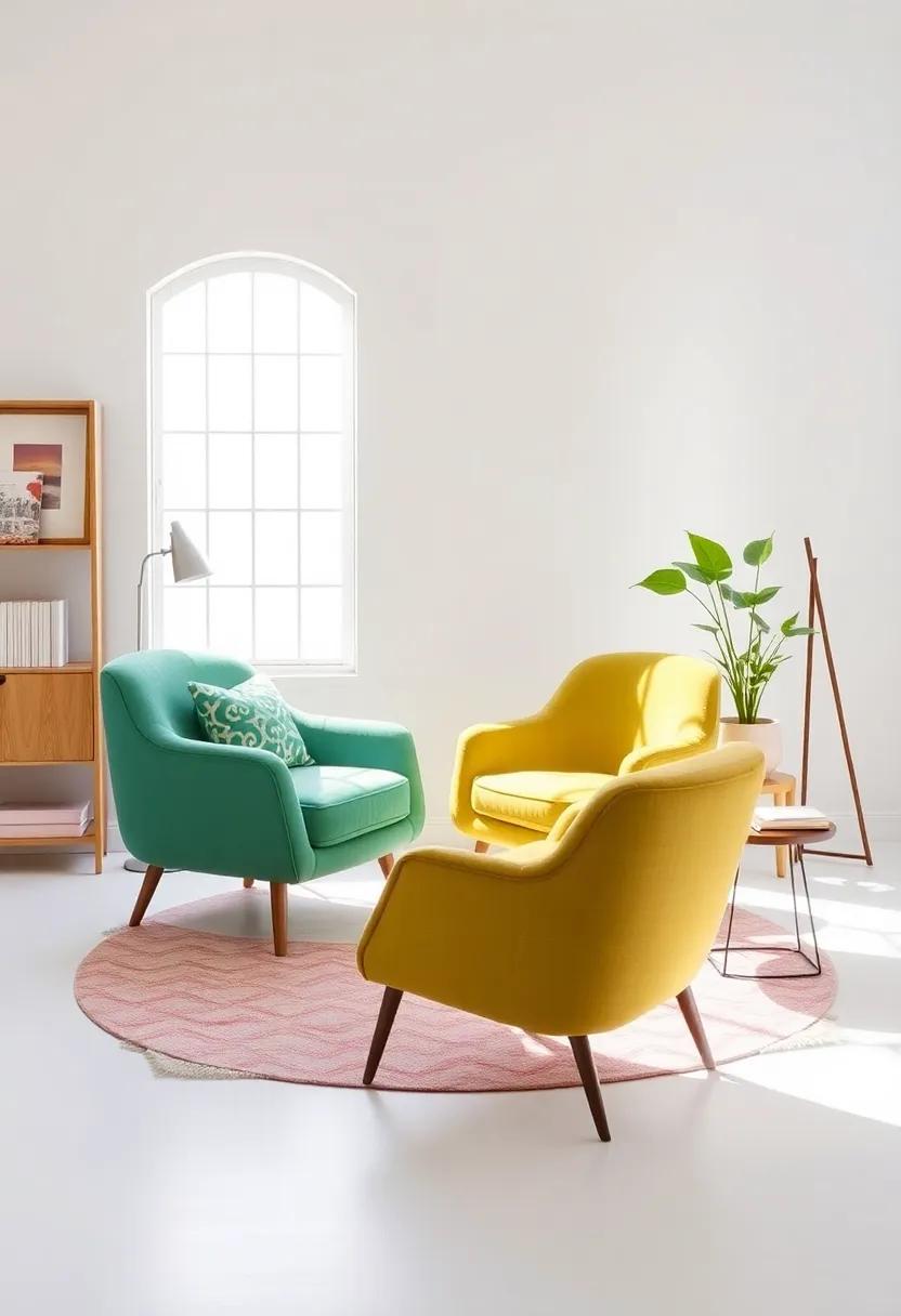 Unusual Accent Chairs: Select chairs that stand out, whether through color, form, or material, to become conversation starters in your room