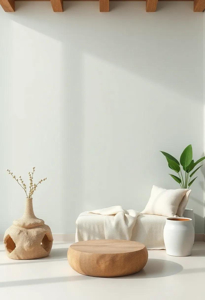 Replicate Nature: Use earthy tones and materials like wood and stone to create a serene, organic feel that connects your room to the outside world