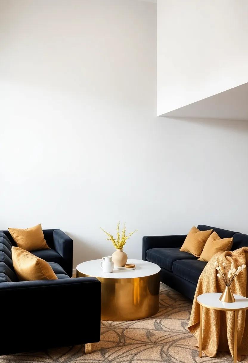 Captivating ‍contrast: Pairing​ Dark Velvet With Bright Gold Touches