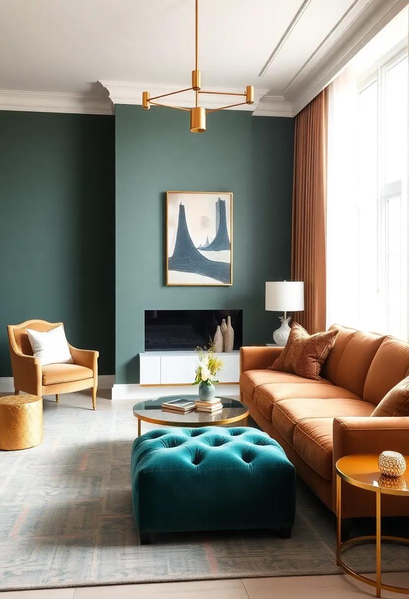 Unexpected Combinations: Velvet Colors That Pop Next To Gold Elements
