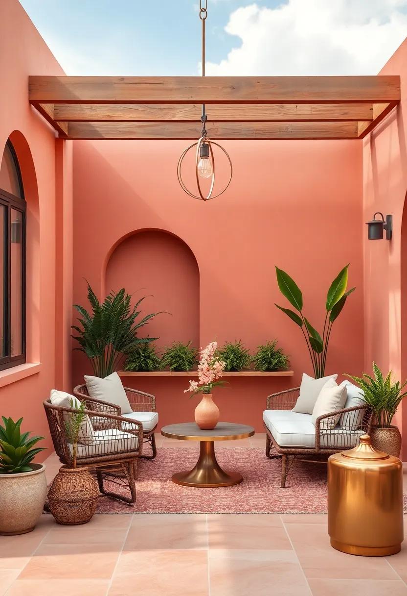 Embracing‍ Coral Hues​ for an ⁣Inviting⁣ Outdoor Ambiance
