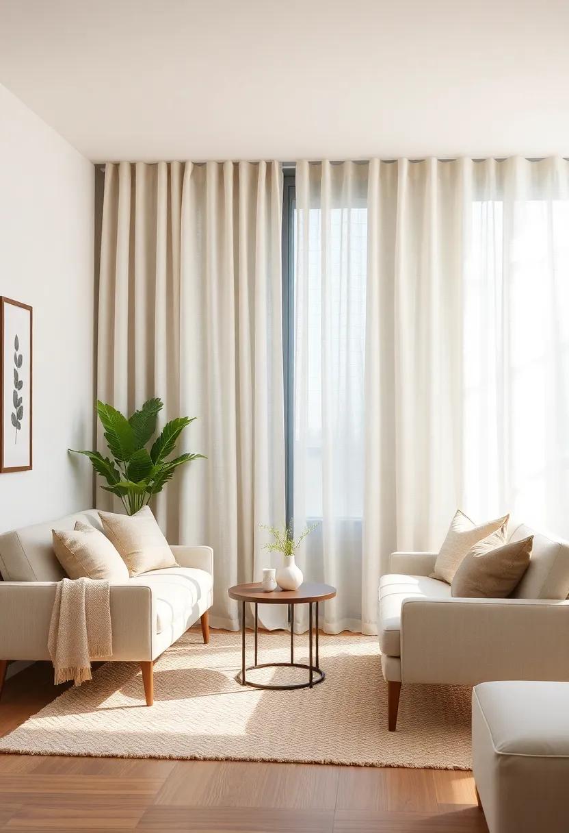 Soft Linen⁢ Drapes: Embrace the natural⁢ texture of linen for a breezy⁣ yet sophisticated look that ‍softens sharp ​interior lines while adding a touch of elegance