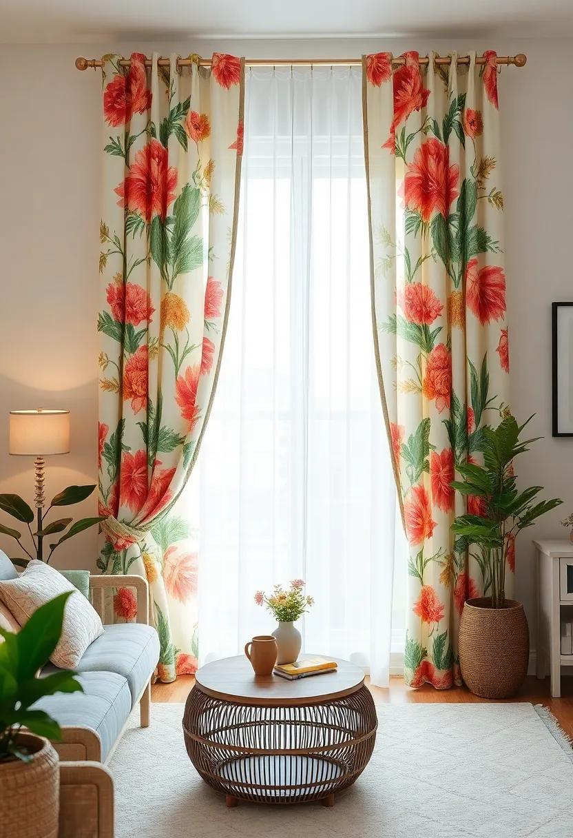 Floral Print ‌Curtains: Infuse ‍a touch of nature ⁤indoors with vibrant⁢ floral prints that⁤ brighten up your space ‌and⁤ create a⁤ warm,inviting ‌ambiance