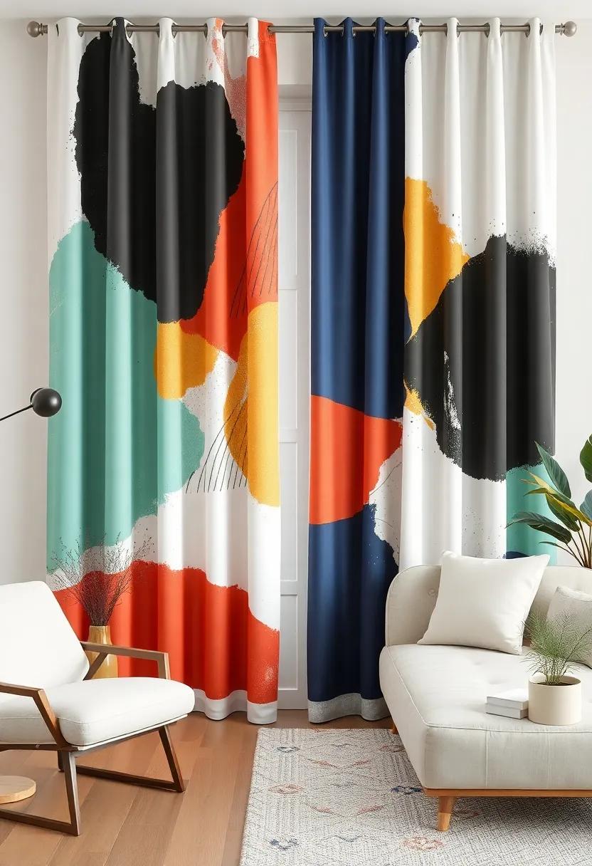 Modern Art-Inspired Curtains: Bold,abstract designs can⁣ add an artistic edge to your living room,creating ‌a conversation starter ⁢that enhances your‍ decor