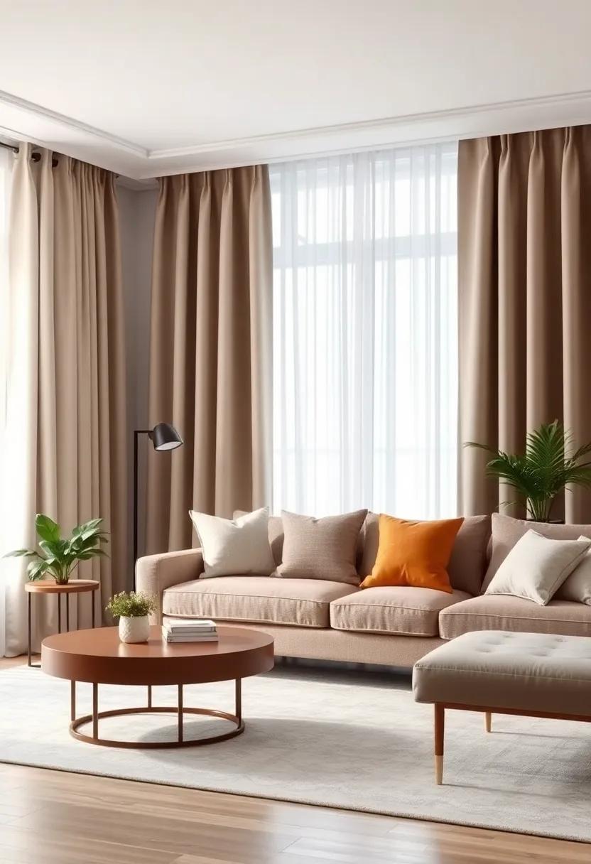 Elegant Sateen Drapes: For those⁢ who desire sophistication, satin-like ​sateen drapes offer ‍a sleek appearance, making your⁤ living area feel⁢ refined and⁣ inviting