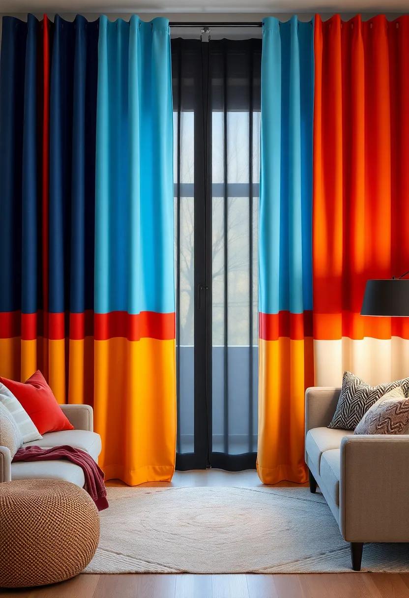color-Block Panels: ⁤Make ‌an artistic statement with​ bold color-block curtains that energize the ⁢atmosphere and ‍coordinate ‌perfectly ⁢with your existing ‌decor