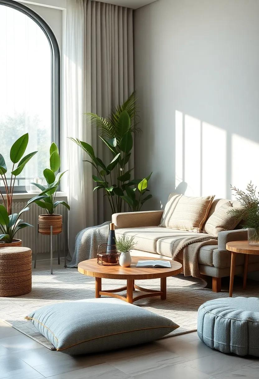 Exploring Textural Variety with Layered fabrics and Natural Materials