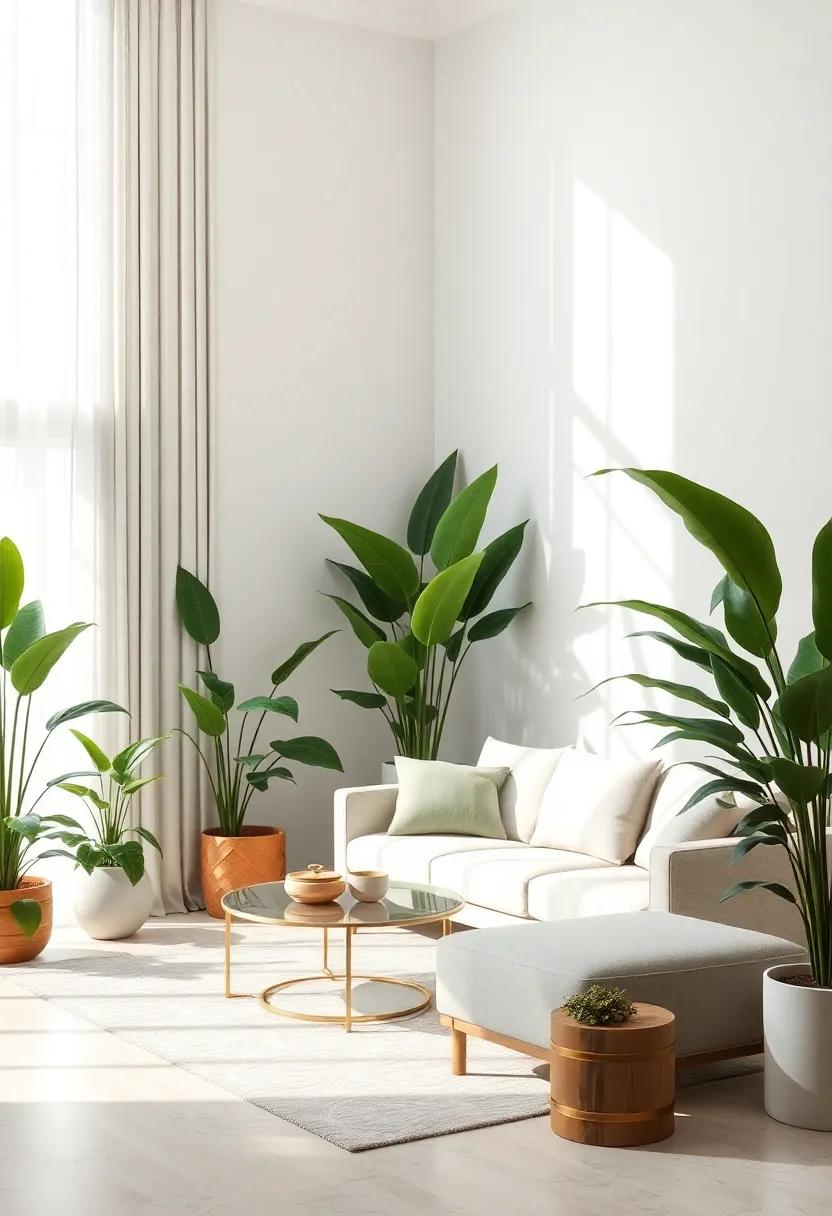 Creating a Serene Atmosphere Through Soft ​Lighting and Green Canopies