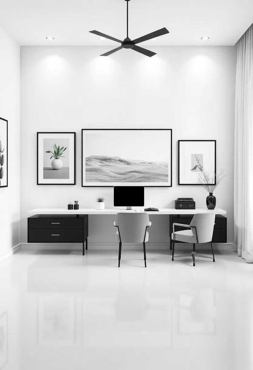 Designing ‍an Inspiring Gallery ‌Wall with Monochrome Art