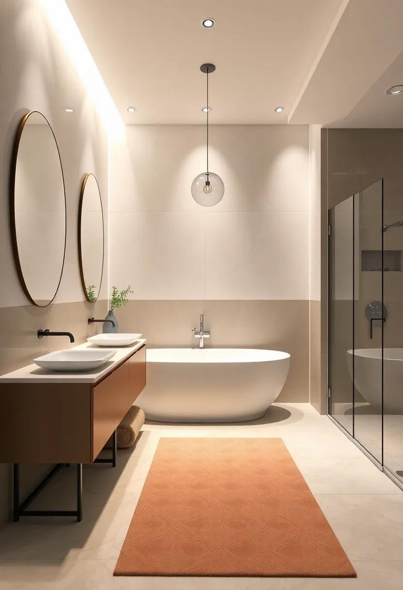 setting The Mood: lighting And Rug Patterns In Bathroom design