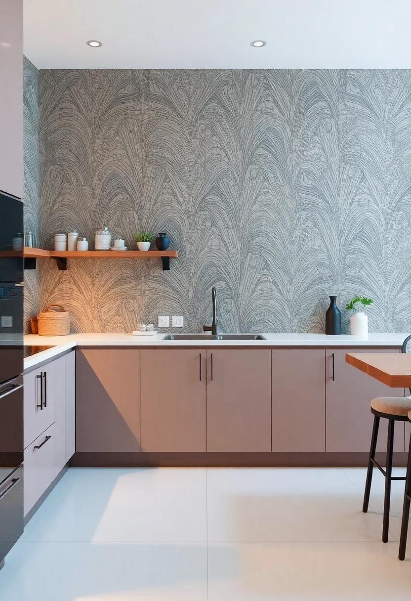 Creative ⁢Use of Wallpaper to infuse Personality into Modern Kitchen Spaces