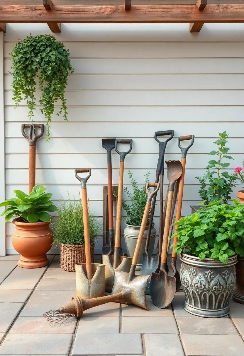 Antique ‌Garden Tools: use vintage garden tools as decorative⁣ elements,adding a touch of‍ history and charm ‍to ‍your patio decor